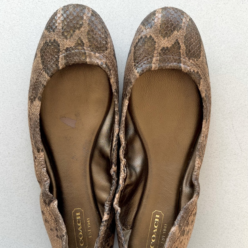 Brand New Coach Leather Ballet Flat